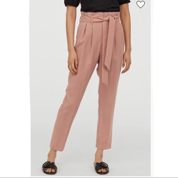 Streetwear Society Pants - Dusty Rose Paper-bag Pants